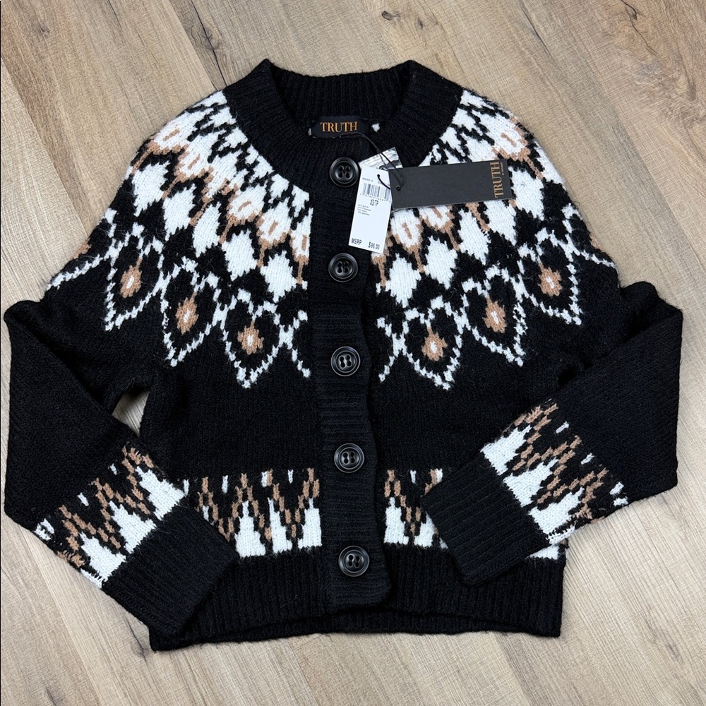 Truth by Republic Long Sleeve Knit Button Up Women's Cardigan NWT Size XS - Picture 8 of 8